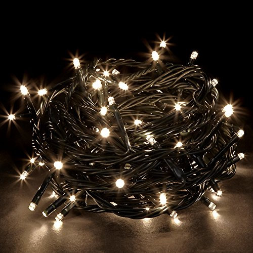 JnDee Wasserdicht 300 LEDs 30 Meter Warmweiß String Lichterkette für Weihnachtsbaum Party Hochzeits, 8 Betriebsarten, 8 Stunden Timer, Sichere Spannung