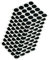 Emuca 4026417 Tapa embellecedora adhesiva, Ø13mm, Negro, Lote de 200 piezas