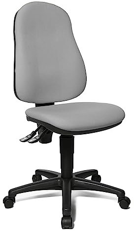 Topstar Point 60, Bürostuhl, Schreibtischstuhl, Stoff, Hellgrau, 54 x 47 x 109 cm