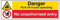 vsafety Gabelstapler Betriebssystem keine unbefugtem Eintrag, 2 mm starrer Kunststoff, 450 mm x 150 mm