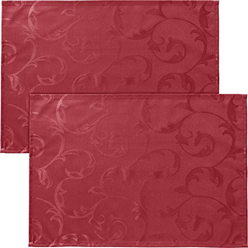 Erwin Müller Tischset Greven 2er-Pack abwaschbar rot Größe 35x50 cm