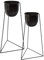 Atmosphera - Set de 2 Pots - Living - métal - Noir