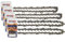 Jeremywell 14 Inch Chainsaw Chain Blade 52 Drive Links 3/8 LP Pitch 0.050'' Gauge Fits Husqvarna, Echo, Poulan Pro, Ryobi, Craftsman(4 Pack)