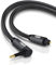 EMK Digital Sound 1.5M Angle Gray Optical Audio Cable, Toslink to Mini Toslink, Compatible with MacBook, TV, Soundbar, Speaker, Blu-ray Player, Computer, AV Receiver, PS 3/4, Xbox One/360