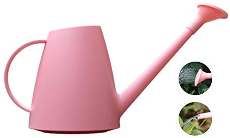 LOYUYU 1.8L Lattina di Plastica per Innaffiare Piccole Piante da Giardino All'Aperto Leggere Dell'Interno, Lattina D'Innaffiatura con La Testa della Doccia Rosa