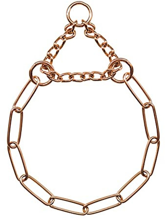 Sprenger Hundehalskette mit Durchzugskette 3mm I CUROGAN Hundehalsband für langhaar Hunderassen bis 55 kg (42 cm)