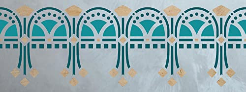 Schablone Artdeco Abschluss (56 x 21 cm)