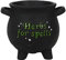 pacific giftware Pot de Fleurs en Terre Cuite pour intérieur - Chaudron - Noir Mat - 7 Hauts