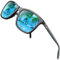 GQUEEN Polarisierte Sonnenbrille Herren Damen Rechteck Leichtgewicht