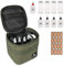 HIKEMAN Outdoor Gewürzgläser Set Seasoning Gewürzbehälter - 9 Stück Portable kleiner Salzstreuer Camping BBQ Gewürz Flaschen Set mit Reisetasche für Travel Picknick (Army Green)