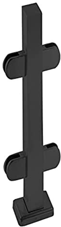 Glass Railing Post Garten/ Terrasse/ Diele/ Schwimmbad/ Gartenlaube Zaun Glasgeländerpfosten, Schwarz Sicherer Schutz Glas-Geländerpfosten mit Spreizbolzen ( Color : Black Mid Post , Size : 125cm/49.2