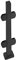 Glass Railing Post Garten/ Terrasse/ Diele/ Schwimmbad/ Gartenlaube Zaun Glasgeländerpfosten, Schwarz Sicherer Schutz Glas-Geländerpfosten mit Spreizbolzen ( Color : Black Mid Post , Size : 125cm/49.2