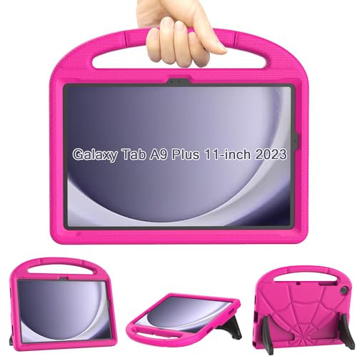 Patamiyar Kinder Hülle für Samsung Galaxy Tab A9 Plus 11 Zoll 2023, Leichte Stoßfest Samsung A9+ Plus Tablet Hülle mit Griff Ständer für Samsung Galaxy Tab A9 Plus Tablet (SM-X210/X216/X218) -Rosa