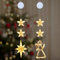 2 Stück Fenster Weihnachtsbeleuchtung Edel, Fensterlicht Weihnachten Batterie Bunt LED, Leuchtstern Fenster Saugnapf 3D, Weihnachtsdeko Amerikanisch Beleuchtet Aufhängen Warmweiß (Weihnachtsstern/Fee)