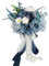 Fouriding Hochzeit Braut Blumenstrauß,Künstliche Hand Blumen Rosen Brautstrauß Brautjungfer für Zeremonie Jahrestag Partei Braut Dusche Dekoration Hochzeit Sträuße (Blau)