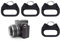 4 Pcs Camera Triangle Split Rings, Camera Strap Hook Lug Ring with Plastic Cover Cap for Camera Shoulder Strap, Compatible with DSLR Rangefinder Mirrorless Camera Eyelet (2 Pairs)