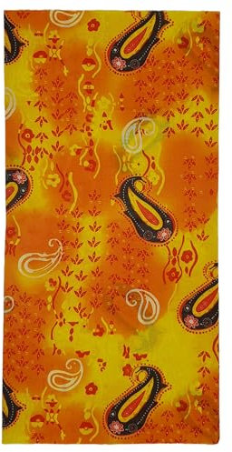 ware-direkt Schlauchschal Multifunktionstuch Loop Schal Halstuch Damen Herren Outdoor Sport Atmungsaktiv Elastisch (Muster Orange Gelb)