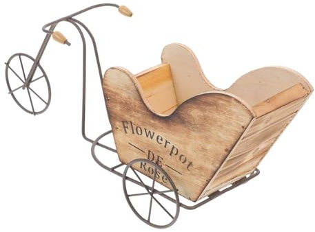 GARVALON Fahrrad-Form Pflanztopf Aus Kleiner Fahrraddekor Für Bonsai Sukkulentenbehälter Vintage-fahrradmodell Als Blumentopf Für Schreibtischdekoration