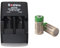 Universal-Batterie-Ladegerät für CR2-Akkus und CR123A-Akkus (16340) mit 2 Fächern - Einzelkanalsteuerung, mit USB-Kabel. optional mit Akkus (inkl. 2X CR123A-Akku)