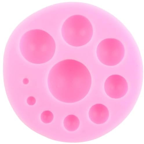 Silikon-Cupcake-Formen, Blatt-Silikonform, Perlenkugel, Halbkugel, Fondant, Kuchendekoration, Backdekoration, Gips, Schokoladenform, 6,6 x 6,6 cm