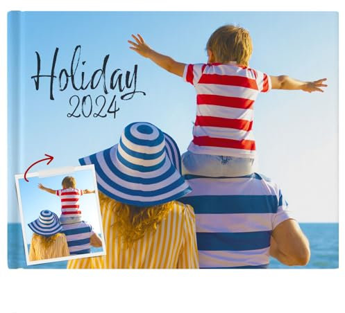 Fotobuch personalisiert online erstellen mit fotos Hardcover - Exclusive, 36 Seiten Horizontal Fotoalbum zum selbstgestalten erstellen mit eigenen bildern perfekt für Hochzeit, Urlaub, Weihnachten