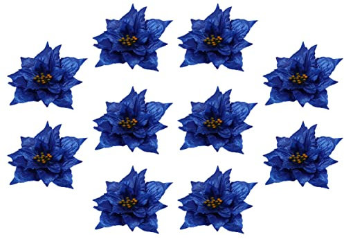 Alipis Navy Flowers Christmas Tree Decorations Christmas Straw Ornaments Adornments