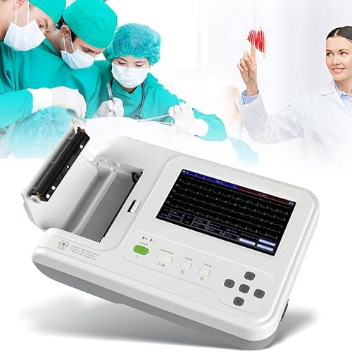 ECG Monitor - 7 LCD Touch, Professional 12 Lead ECG Monitors, Portable Heart Monitor, Electrocardiograph Machine, for Home Use
