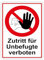 XXL Zutritt für Unbefugte verboten Schild 30 x 40cm aus stabiler PVC Hartschaumplatte 5mm mit UV-Schutz von STROBO