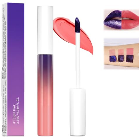 Peel Off Lip Stain, Long Lasting Lip Tint Peel Off, Matte Waterproof Lip Tattoo Color, Non-Stick Cup Lip Gloss Set, High Pigmented Lip Makeup for Women Girls, Longwear Liquid Lipstick Makeup (#02)