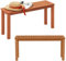 KOMFOTTEU 1 m Gartenbank Massiveholz, Sitzbank für 2 Personen, Holzbank Outdoor wetterfest, Parkbank 100 x 30,5 x 47cm, für Garten, Hof, Veranda