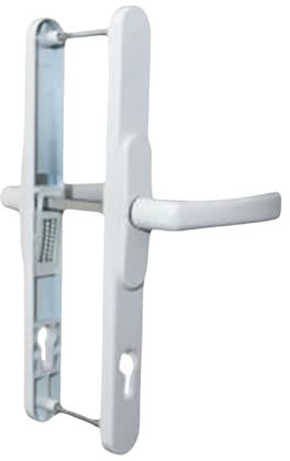 White Universal Flexi UPVC Repair Door Handle Set Adjustable 59mm to 96mm Adjustable PZ Centres