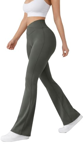 SMILODOX Leggings Damen SoftFeel Leonora, High Waist Schlaghose, Bootcut Yogahose, atmungsaktiv & schnelltrocknend, 4-Wege-Stretch, weiche Oberfläche – ideal für Yoga, Pilates & Stretching