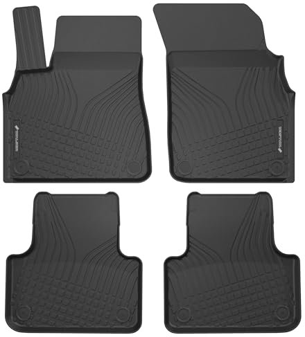 WALSER Premium Fussmatten Auto für Audi Q7 01/2015-Heute, Audi Q8 02/2018-Heute, Lamborghini Urus 02/2018-Heute, 100% passgenaue Gummimatten Auto - Made in EU, robuste Fußmatten Auto, Auto Fußmatten