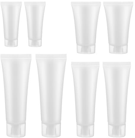 Classicseali 8pcs Refillable Travel Bottles, Clear Plastic Empty Squeeze Bottle, 20ml & 30ml & 50ml & 100ml Travel Bottles for Toiletries, Leak Proof Travel Bottle for Toiletries, Makeup, Shampoo