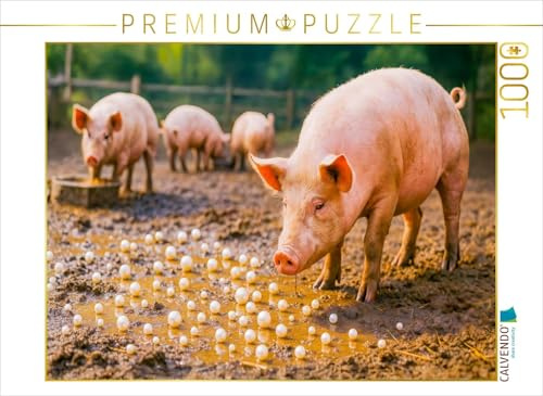 Puzzle · Perlen vor die Säue werfen - Verschwendung Deluxe | Wenn feiner Schmuck auf grobe Schnauzen trifft · 1000 Teile · Lege-Größe 64 × 48 cm · CALVENDO Puzzle
