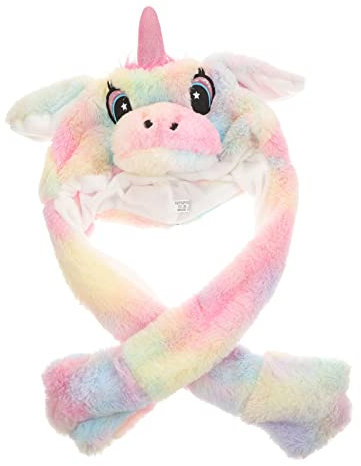 Milisten Tiermütze mit Beweglichen Ohren Lustiger Plüsch Hase für Partys und Fotomotive Warm und Auffällig für Besondere Anlässe