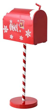 Baoblaze Weihnachtsbriefkasten, Eisenbriefkasten, Festival Briefkasten, zu Installierende Weihnachtsdekoration für Feiertage, Zuhause, Drinnen und Draußen