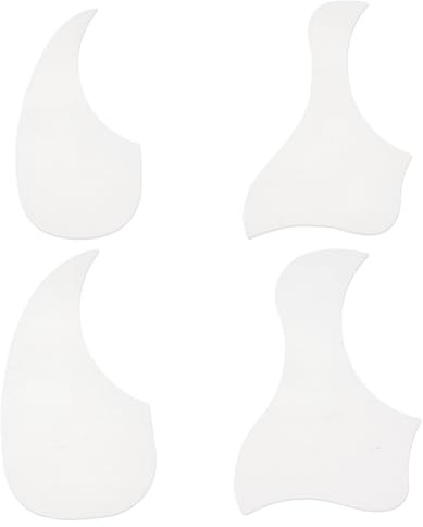 SUPERFINDINGS 4 Stück 2 Stile Akustik Gitarren Pickguard Klar Kratzfest Schutzfolie Selbstklebende Pickguard Pickguard Schutzfolie Für Gitarren Ersatzteile