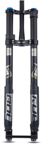 KUNYOS Front Fork for Mountain Bikes, 26/27.5/29 Inch, Aluminum Alloy 15 X 110 MM Thru Axle Stroke 160 MM Double Shoulder Fork 1-1-8 Inch Rebound Adjustment,Spinal canal