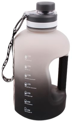 Wintem - Bottiglia 2 Litri Motivazionale con Scala Oraria per Idratazione Giornaliera, Water Bottle con Indicatore Graduato, Facile da Trasportare per Palestra, Ufficio e Sport