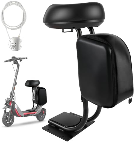 kswiown Sitz für Elektroroller passend für Segway Ninebot ZT3 Pro | Sitzaufsatz für Erwachsene mit 10L Großtasche, PU-Kissen & Getränkehalter