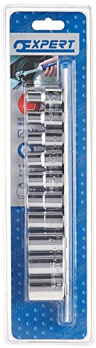 Britool Expert 10Pc 1/2 Metric Socket Set On Rail E034837B
