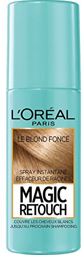 L’ORÉAL PARIS - Spray Instantané Correcteur de Racines & Cheveux Blancs - Hommes & Femmes - Magic Retouch - Blond Foncé - 75ml