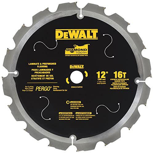 DEWALT DWA31216PCD 16T PCD Tipped Laminate Cutting Blade, 12