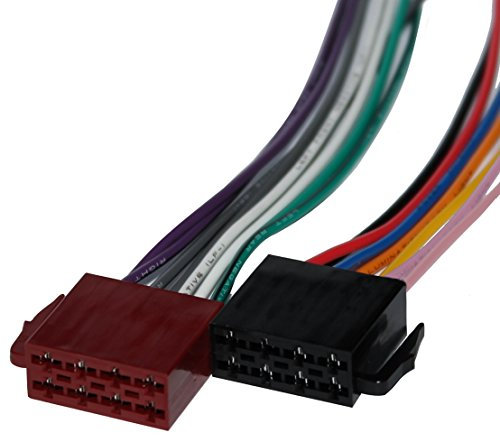 Aerzetix - Connettore per autoradio ISO , 2 x 8 poli precablata fascio universale per alimentazione e suono 16PIN per casse altoparlanti .