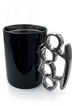 Thabto Knuckle Duster Mug Black and Silver