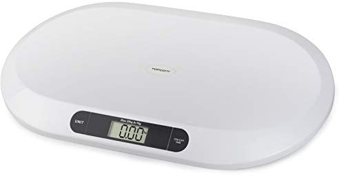 Topcom WG-2490 Babywaage, 20 kg Fassungsvermögen, auch für Kleintiere geeignet, 1 Stück (1er Pack), Weiß