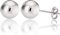 KEZEF Boucles d'oreilles à tige en argent sterling 925 pour femmes - Boucles d'oreilles à tige moyennes légères hypoallergéniques pour femmes | Boucles d'oreilles à boule de 5 mm