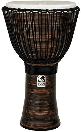 TOCA TO809216 Djembe Freestyle II 14 Spun Copper Synth. Head Rope Tuned mit Tasche TF2DJ-14SCB