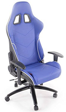 FK-Automotive FK Sportsitz Bürodrehstuhl Montreal blau Chefsessel Drehstuhl Bürostuhl FKRSE12031